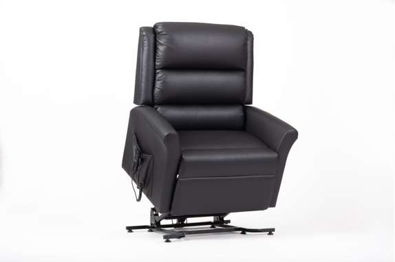 Extra Large Riser Recliner Dual Motor AM PVC Black